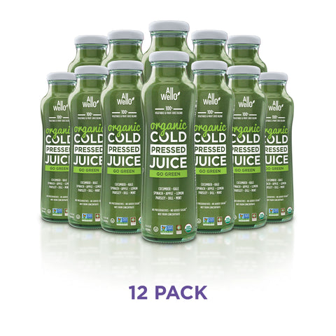 Detox Your Body with Organic Cold-Pressed Go Green Juice - 6 or 12 PK