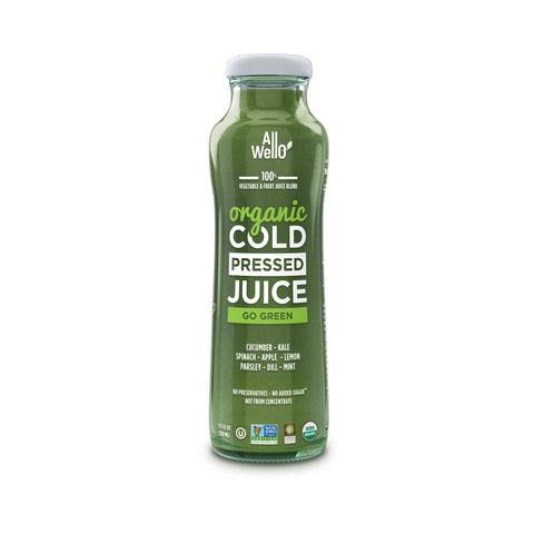 Detox Your Body with Organic Cold-Pressed Go Green Juice - 6 or 12 PK