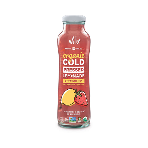 Bright Organic Cold-Pressed Strawberry Lemonade - 6 or 12 PK