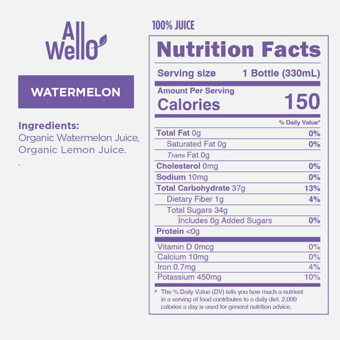 Organic Watermelon Cold-Pressed Juice - 6 or 12 PK