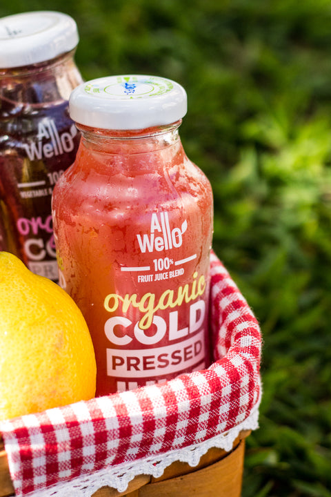 Bright Organic Cold-Pressed Strawberry Lemonade