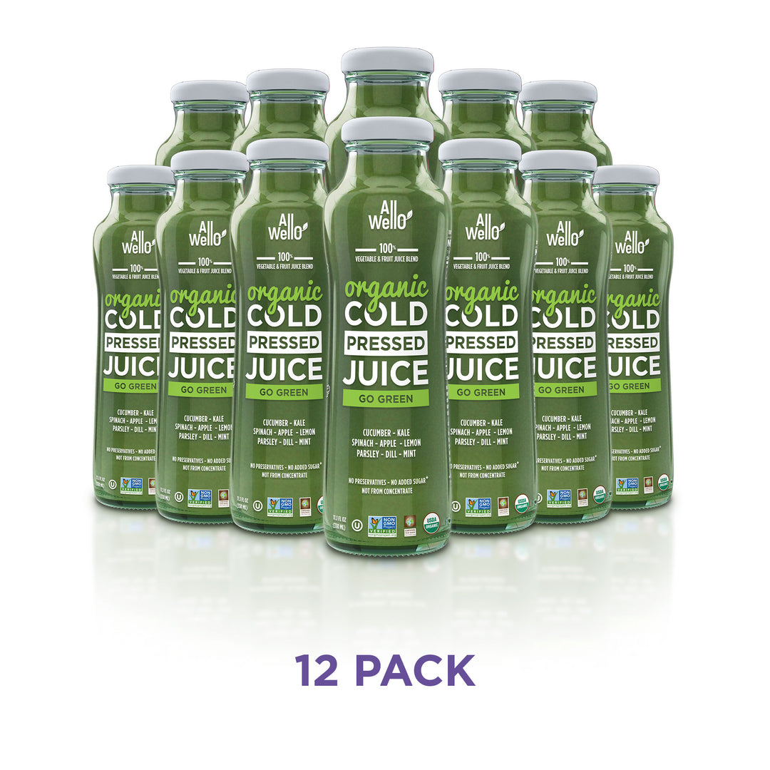 Go Green - Organic Cold-Pressed Green Juice – AllWellO Organic Cold ...