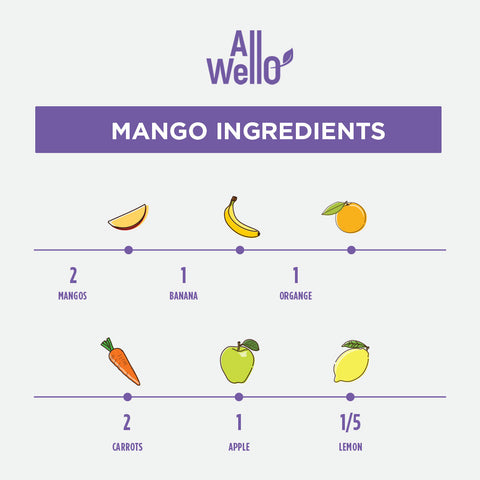 Refreshing Organic Mango Power Cold-Pressed Juice