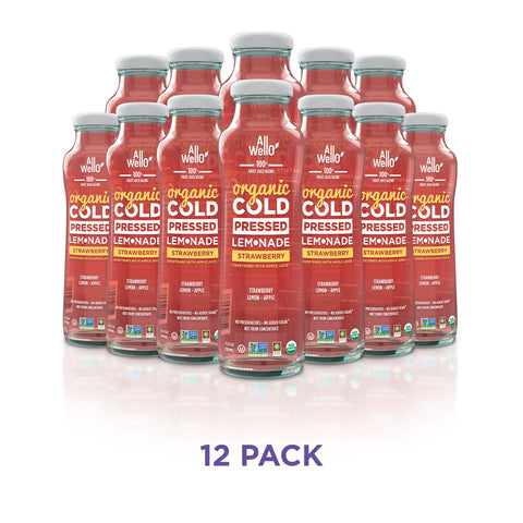 Bright Organic Cold-Pressed Strawberry Lemonade - 6 or 12 PK