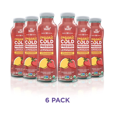 Bright Organic Cold-Pressed Strawberry Lemonade - 12 Pack