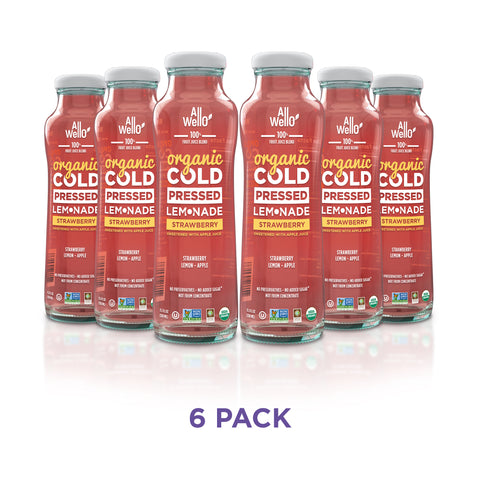 Bright Organic Cold-Pressed Strawberry Lemonade - 6 or 12 PK