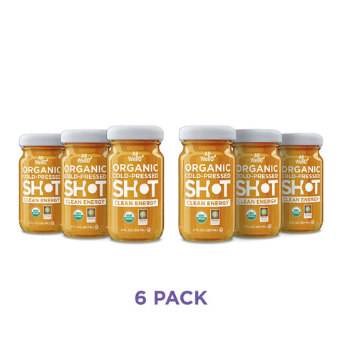 Organic Cold-Pressed Clean Energy Shot - 6 or 12 Pack