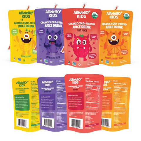 AllWellO Kids Organic Cold-Pressed Juice Variety Pack- 20 PK