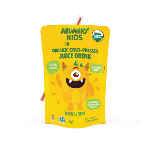 AllWellO Kids Organic Cold-Pressed Tropical Punch Juice - 20 PK